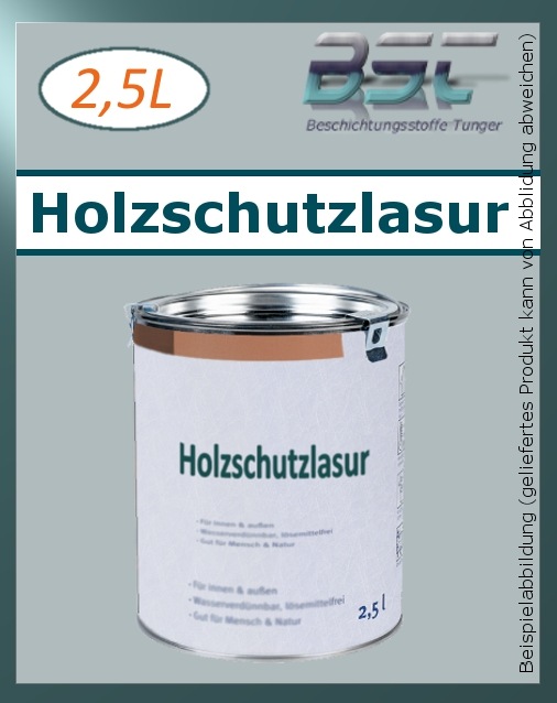 1x2,5Li BFL:HOLZSCHUTZLASUR - offenporig,extrem atmungsaktiv,mit 5-fach UV-Schutz - 34,89 €/Li