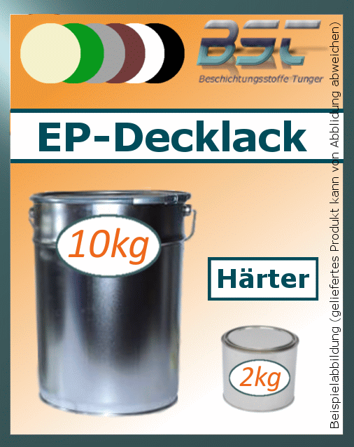1xSet (10kg BFL:Permanent-Decklack+2kg Härter BFL:PH 15) Extremschutz gegen Wasser+Chemikalien; Mischpreis: 28,81 €/kg