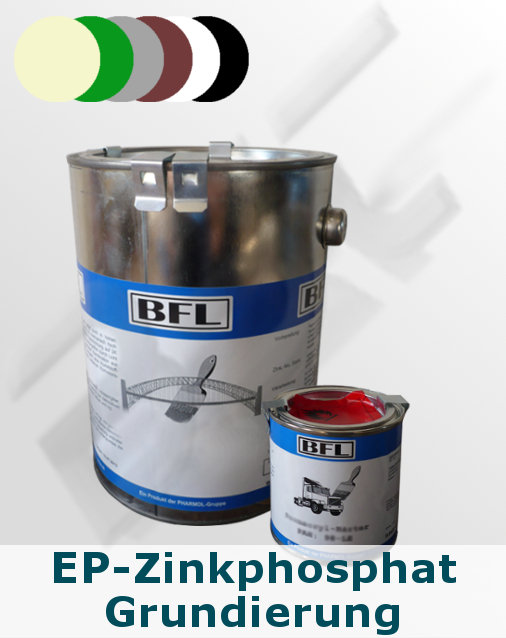 1xSet (2,5kg BFL:Permanent-Grund + 0,25kg Härter BFL:PH 15) auf Zink,Alu+Stahl (Farbtongruppe 1 = 25,39 €/kg)