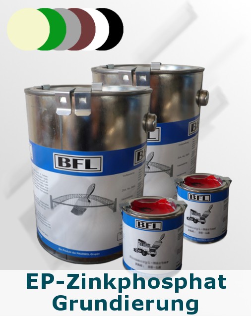 2xSet (2,5kg BFL:Permanent-Grund + 0,25kg Härter BFL:PH 15) auf Zink,Alu+Stahl (Farbtongruppe 1 = 23,44 €/kg)