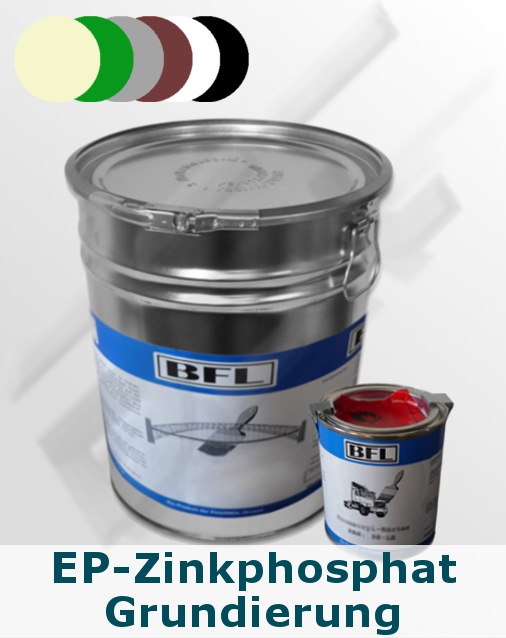 1xSet (20kg BFL:Permanent-Grund + 2kg Härter BFL:PH 15) auf Zink,Alu+Stahl (Farbtongruppe 1 = 14,81 €/kg)