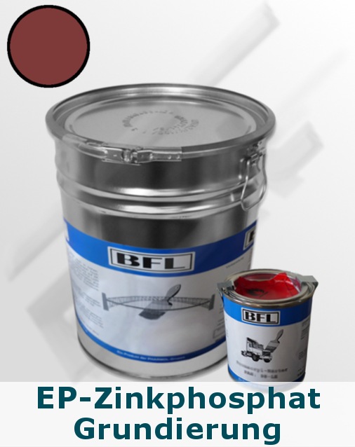 1xSet (20kg BFL:Permanent-Grund + 2kg Härter BFL:PH 15) auf Zink,Alu+Stahl (Rotbraun = 13,65 €/kg)