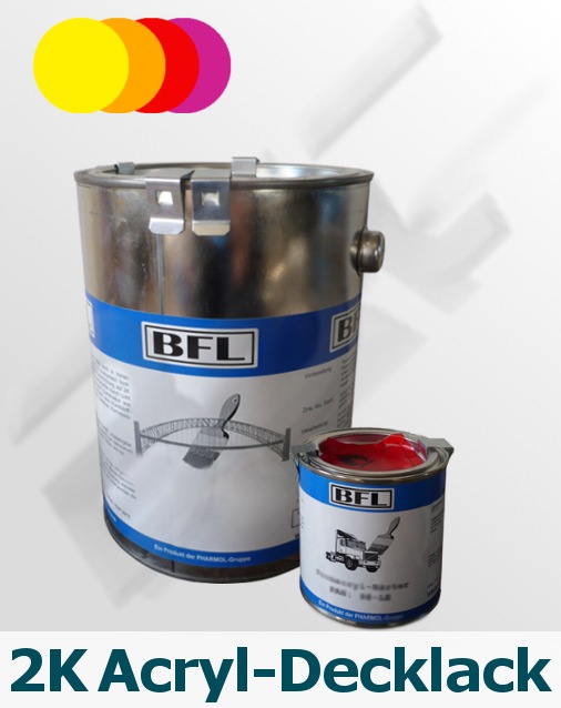 1xSet (10kg BFL:2K Industrie-Acryllack + 1kg Härter BFL:PAH 98-LE) zähelastisch 28,00 €/kg = Mischpreis Farbtongruppe 3